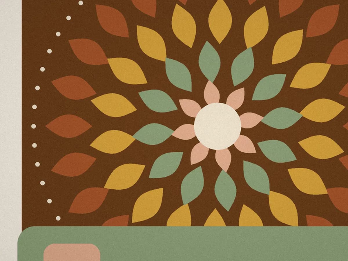 Detail of the mandala petals